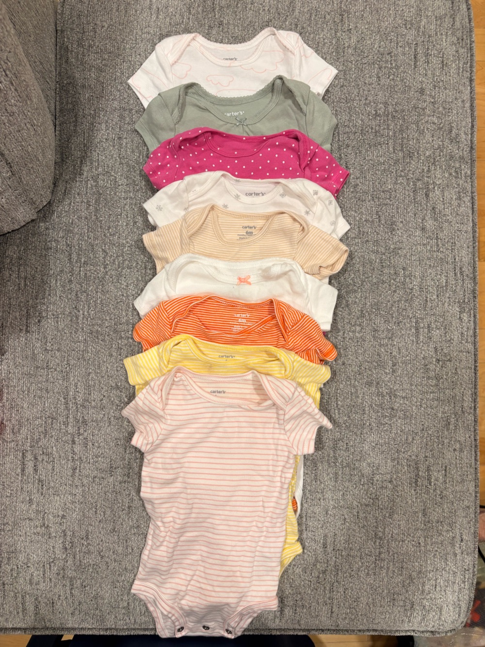 9 Carter's Baby Girls' Short Sleeve Bodysuit Set - Multi-Color